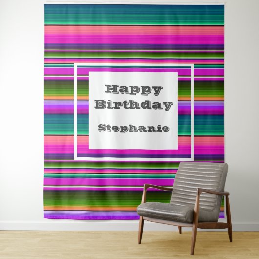 Tenture Fête de couverture de Serape Mexicain de fête d'an (En situation)