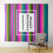 Tenture Fête de couverture de Serape mexicaine d'anniversa (En situation (horizontale))