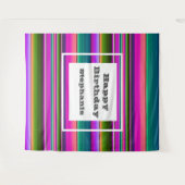 Tenture Fête de couverture de Serape mexicaine d'anniversa (Devant (Horizontal))