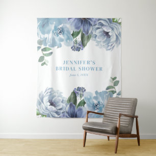 Tenture Fête de Fête des mariées Florale Bleu Romantique