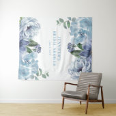 Tenture Fête de Fête des mariées Florale Bleu Romantique (En situation (horizontale))