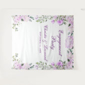 Tenture Fête de fiançailles aux fleurs violettes élégantes (Devant (Horizontal))