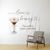 Tenture Fête de Fiançailles Espresso Martini L'Amour se Pr (En situation (horizontale))