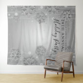 Tenture Fête de fin d'année d'entreprise Silver Backdrop H (En situation (horizontale))