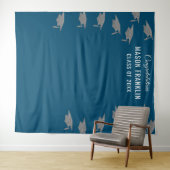 Tenture Fête de fin d'études Fond bleu Prop de photo (En situation (horizontale))