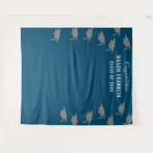 Tenture Fête de fin d'études Fond bleu Prop de photo (Devant (Horizontal))