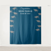 Tenture Fête de fin d'études Fond bleu Prop de photo (Devant)