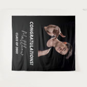 Tenture Fête de fin d'études photo noir blanc 2025 (Devant (Horizontal))