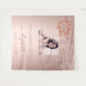 Tenture Fête de fin d'études rose gold blush photo (Devant (Horizontal))