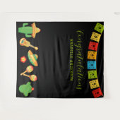 Tenture Fête de graduation mexicaine Noir fond d'écran (Devant (Horizontal))