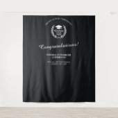 Tenture Fête de graduation noire sur mesure (Devant)