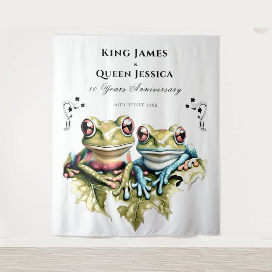 Tenture Fête de jardin décontractée pour les 10 ans de mar (Devant)