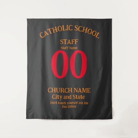 Tenture Fête de l'équipe de l'école catholique (Devant)
