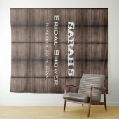 Tenture Fête de l'mariée en bois rustique simple (En situation (horizontale))