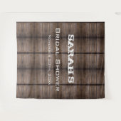 Tenture Fête de l'mariée en bois rustique simple (Devant (Horizontal))