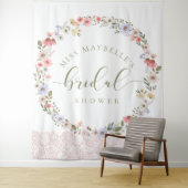 Tenture Fête de mariage aquarelle Fleurs sauvages et dente (En situation)