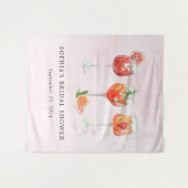 Tenture Fête de mariage avec cocktail aquarelle (Devant (Horizontal))