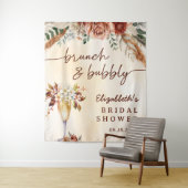 Tenture Fête de mariage bohème en terre cuite florale (En situation)