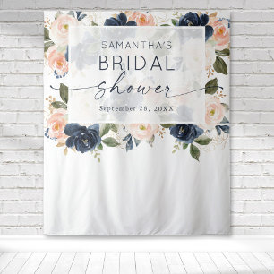 Tenture Fête de mariage botanique à l'aquarelle florale