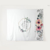 Tenture Fête de mariage botanique élégante (Devant (Horizontal))