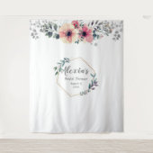 Tenture Fête de mariage botanique élégante (Devant)