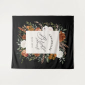 Tenture Fête de mariage champêtre avec thème cerf et fleur (Devant (Horizontal))