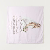 Tenture Fête de Mariage Elégante Tendre Rose Future Mariée (Devant (Horizontal))