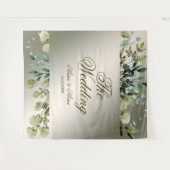 Tenture Fête de mariage Feuilles vertes Bronze doré Élégan (Devant (Horizontal))