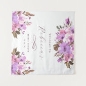 Tenture Fête de mariage floral élégant (Devant (Horizontal))