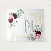 Tenture Fête de mariage floral eucalyptus géométrique (Devant (Horizontal))