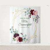 Tenture Fête de mariage floral eucalyptus géométrique (Devant)