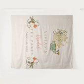 Tenture Fête de mariage Floral Faecore aquarelle (Devant (Horizontal))