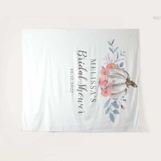 Tenture Fête de mariage floral lilas avec citrouille blanc (Devant (Horizontal))