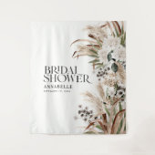 Tenture Fête de mariage herbe de pampa moderne élégante na (Devant)