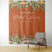 Tenture Fête de mariage rustique orange botanique citrus (En situation)