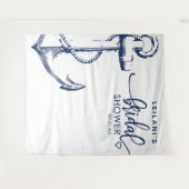 Tenture Fête de mariage thème Ancre Nautique Blanc (Devant (Horizontal))