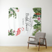 Tenture Fête de mariage tropicale au flamingo à l'aquarell (En situation (horizontale))