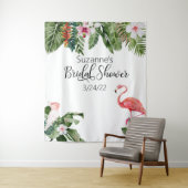 Tenture Fête de mariage tropicale au flamingo aquarelle (En situation)