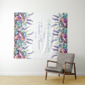 Tenture Fête de mariage Turquoise Fleurs sauvages violette (En situation (horizontale))