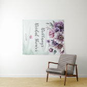 Tenture Fête de Mariée Florale Lavande et Verte (En situation (horizontale))