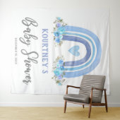 Tenture Fête de naissance arc-en-ciel pour garçon Boho (En situation (horizontale))