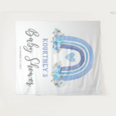Tenture Fête de naissance arc-en-ciel pour garçon Boho (Devant (Horizontal))