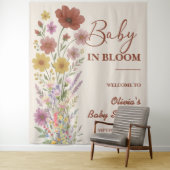 Tenture Fête de naissance Baby in Bloom (En situation)