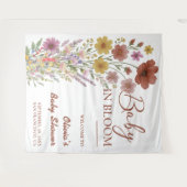 Tenture Fête de Naissance Baby in Bloom (Devant (Horizontal))