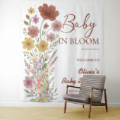 Tenture Fête de Naissance Baby in Bloom (En situation)