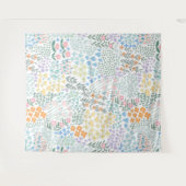 Tenture Fête de Naissance Moderne Floral Bébé en Fleur (Devant (Horizontal))