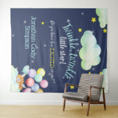 Tenture Fête de Naissance Navy Woodland Fox Twinkle Little (En situation (horizontale))