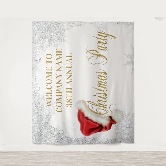 Tenture Fête de Noël de Santa Hat Snowflake (Devant)