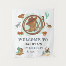 Fête de premier anniversaire Cowboy Bienvenue