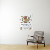 Tenture Fête de premier anniversaire Cowboy Bienvenue (En situation)